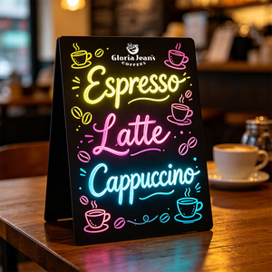 Pizarra LED para escribir a mano, Letrero publicitario <span class=keywords><strong>luminoso</strong></span>, Tablero de luz nocturna para puestos de mercado y tiendas - Product Image 1