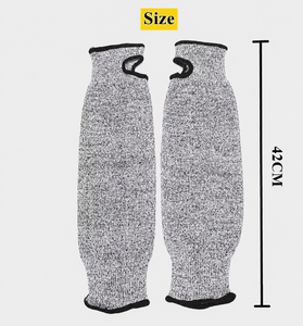 Couvre-bras résistant aux coupures, protection de sécurité HPPE de grade <span class=keywords><strong>D</strong></span>, traitement mécanique du verre industriel résistant aux coupures de couteau, 42 cm - Product Image 4