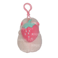 Pendentif en peluche Capybara rose personnalisé OEM/ODM, breloque de sac en peluche Capybara dessin animé, pendentif Capybara en peluche sur mesure
