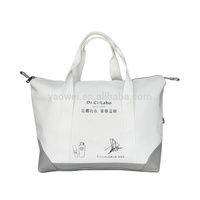 Sac fourre-tout en toile de coton écologique durable de 16 oz, personnalisable, de haute qualité, avec fermeture éclair, taille et couleur personnalisables pour le shopping