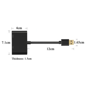 <span class=keywords><strong>Adaptateur</strong></span> convertisseur vidéo HD USB 2.0 / 3.0 vers <span class=keywords><strong>HDMI</strong></span> <span class=keywords><strong>VGA</strong></span> 2 en 1, extension d'<span class=keywords><strong>écran</strong></span> <span class=keywords><strong>double</strong></span>, séparateur pour ordinateur portable, ordinateur de bureau - Product Image 2