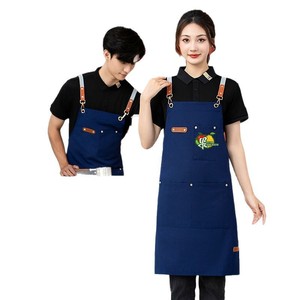 Delantal de lona impermeable con tirantes cruzados, talla única, de poliéster, sin mangas, para ropa de trabajo - Product Image 2