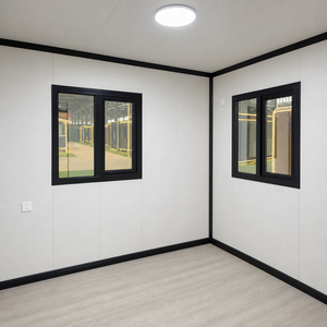 Maison conteneur extensible avec revêtement imitation bois, maison préfabriquée modulaire, cabane pliable et portable pour jardin, chambre d'hôtes, complexe hôtelier - Product Image 4