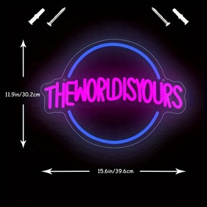 Insegna al Neon luce dimmerabile <span class=keywords><strong>rosa</strong></span> e blu <span class=keywords><strong>LED</strong></span> per decorazione da parete accessori per la casa uomo grotta sala giochi matrimonio, festa di compleanno - Product Image 3