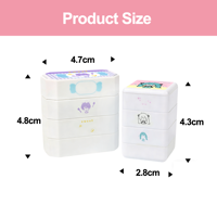 Ensemble de tampons personnalisés en plastique durable, empilables, sur le thème de l'anime, de la musique, de l'amour, des anges et des animaux