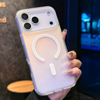 Coque de téléphone à dégradé laser pour iPhone 18 Pro Max, étui antichoc pour iPhone 17 16 15 Pro Max LZ104