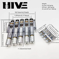 HIVE Pont de basse électrique haut de gamme sans tête à 5 cordes en cuivre pour basse électrique, accessoires de pont supérieur et inférieur