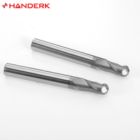 Herramienta de corte CNC personalizable HANDERK HRC45 Juego de fresas de punta de bola de 2 flautas Broca de fresado CNC para herramientas CNC