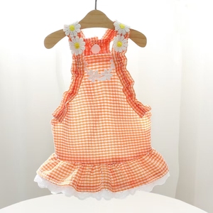 ชุดเดรสฤดูร้อนสำหรับสัตว์เลี้ยง ชุดเดรสน่ารักสไตล์เจ้าหญิงลายดอกเดซี่ เหมาะสำหรับสุนัขและแมวขนาดเล็กถึงขนาดกลาง น้ำหนักเบา นุ่มสบาย และระบายอากาศได้ดี - Product Image 5