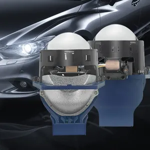 Araba projektör 3.0 inç Bi Led far evrensel H7 Hb3 H4 otomotiv motosiklet lambası modifiye Bi Led projektör Lens