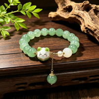 Bracelet en perles de cristal de 10 mm, bracelet porte-bonheur pour femme, cadeau de bijoux pour anniversaire