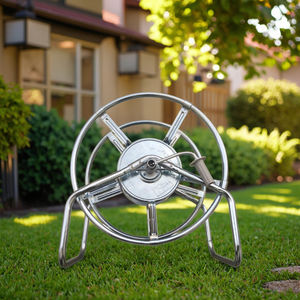 بكرة خرطوم فولاذية معدنية للتثبيت على الحائط بطول 30 متر لتنظيف نوافذ الأسطوانات بالضغط المنخفض وغسيل السيارات والري وإمداد المياه للحدائق الخارجية - Product Image 6