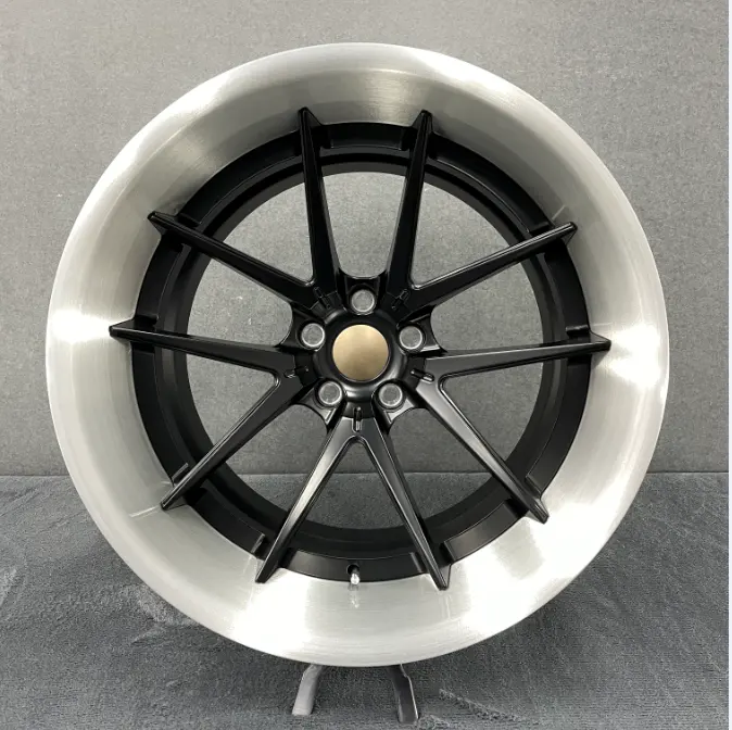 Custom 3 pieces 5 hole alloy wheels 18 19 20 21 22 Inch 5*120 5*112 5*130 brushed silver forged wheels