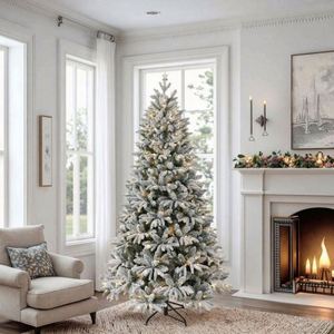 High Quality Design 2026 PE Christmas Automatic Indoor Standing Base Decoration <b>Tree</b> Glue Foam Snow Powder - Product Image 2