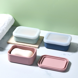 Vazamento Silicone Prova Sabonete Caso Viagem com Drenagem Camada, Tamanho de Viagem Higiene, Sólido Shampoo Bar Titular Sabonete Box - Product Image 4