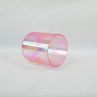HF son guérison Aurora perle rose cristal clair bols chantants Yoga méditation Quartz cristal son bol cadeau cristal bol