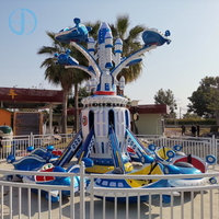 Manège d'attraction à double niveau avec 8 cabines, personnalisable, pour parcs d'attractions