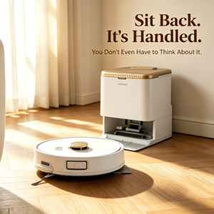 Robot Vacuum and Mop with <b>Extendable</b> Side <b>Brush</b> Right-Side Mop Extension Edge to Edge Cleaning Self Washing Dock Robot Aspirador - Product Image 1