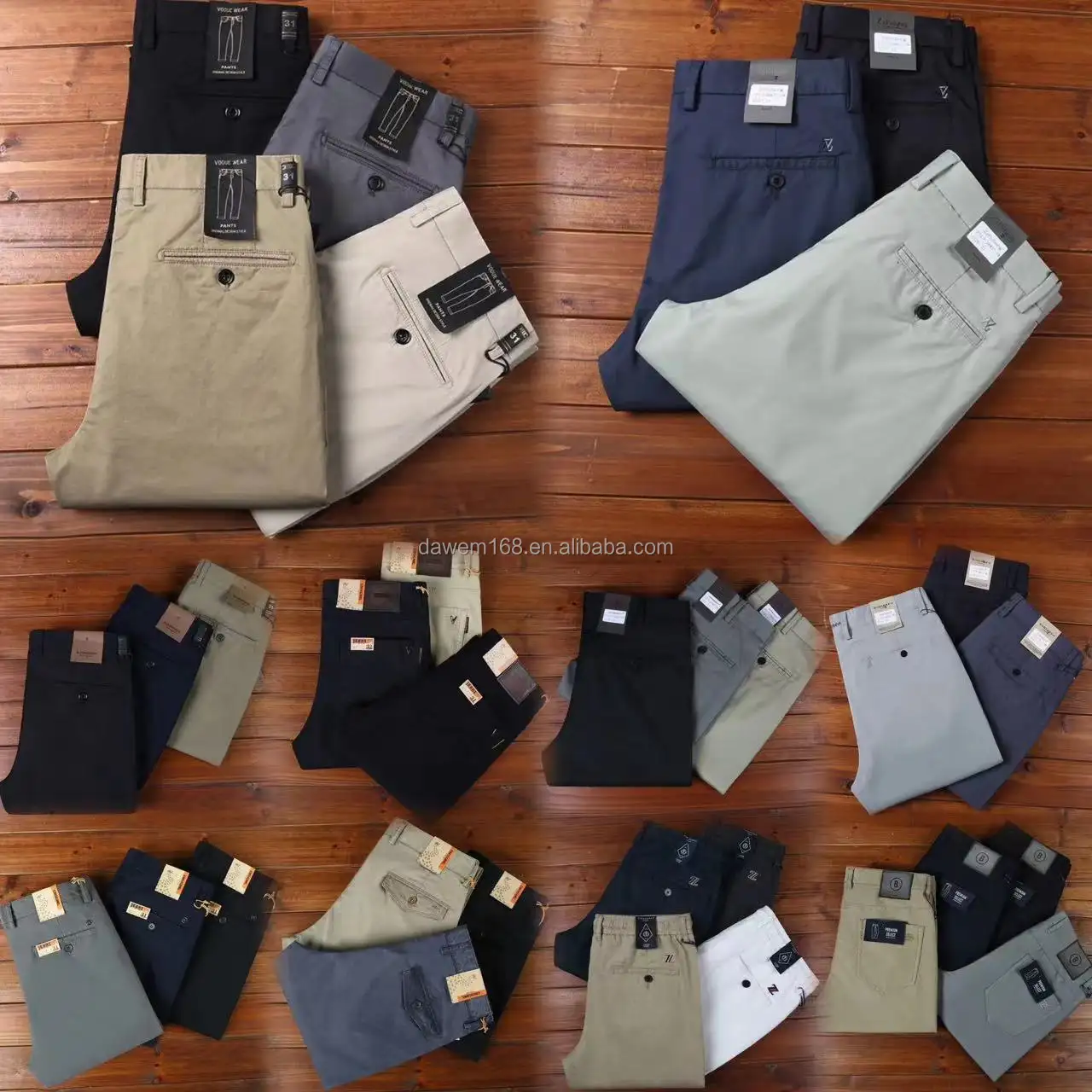 2024 Hochwertige Street Style Großhandel Office Khaki Herren Golfhose Black Cotton Spandex Chino Casual Herren Golfhose