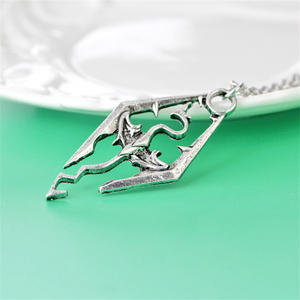 Collier Pendentif Dinosaure Vintage ZRM Fashion, Pendentifs Dragon Skyrim <span class=keywords><strong>Elder</strong></span> Scrolls, Bijoux en Alliage de Zinc pour Hommes et Femmes - Product Image 6