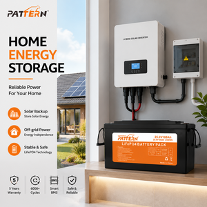 แบตเตอรี่ลิเธียมไอรอนฟอสเฟตสำหรับเก็บพลังงานแสงอาทิตย์ รุ่น PATTERN 25.6V 100Ah 200Ah 300Ah กันน้ำระดับ IP65 ใช้งานได้ 6000 รอบ LB-25.6V100 - Product Image 3