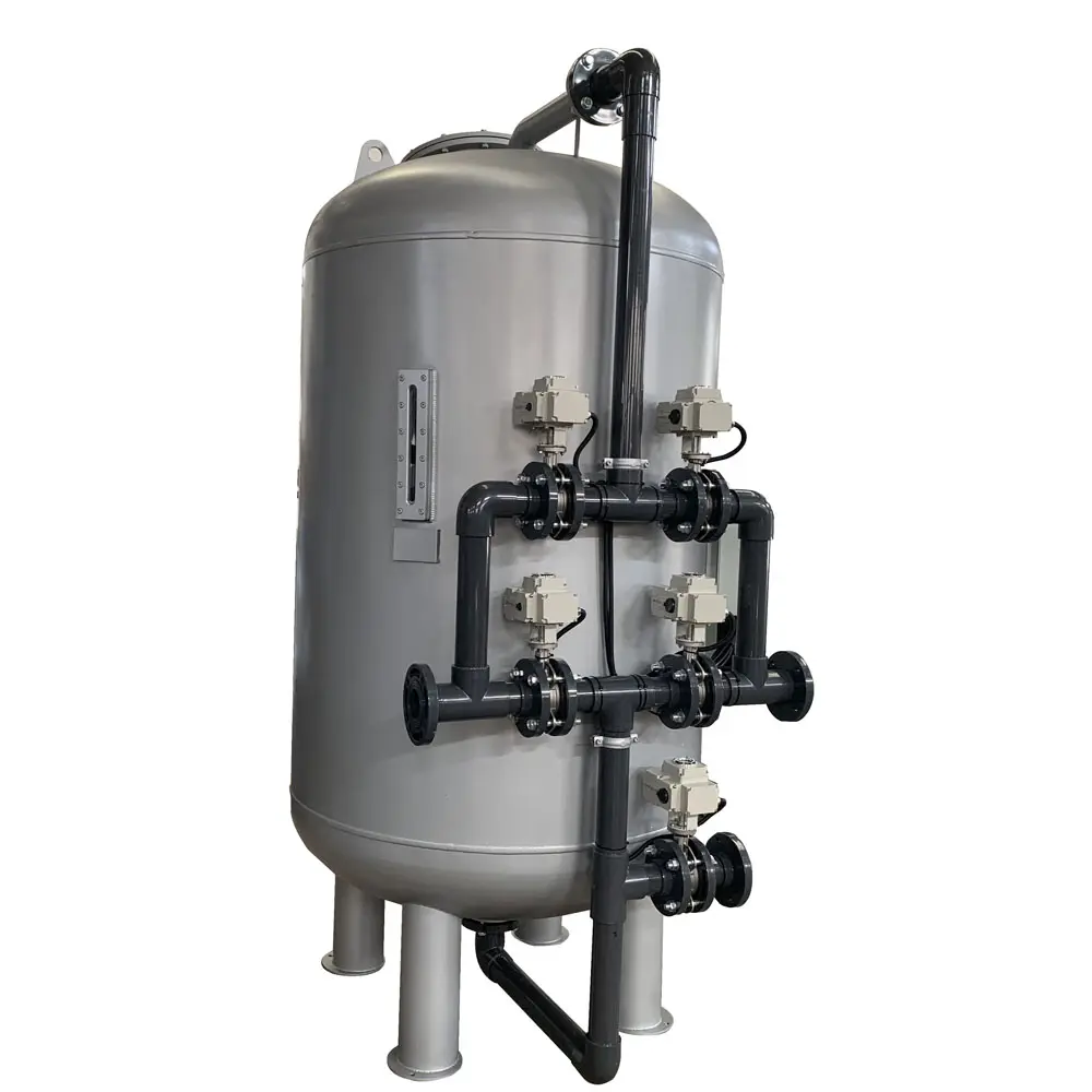 PLC Control Automatic Active Carbon Filter Tank For Grey Water 30000 LPH