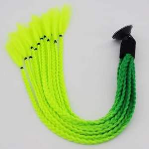 12 Piezas de Trenzas Pequeñas para Casco de Motocicleta, <span class=keywords><strong>Coletas</strong></span>, Trenzas <span class=keywords><strong>con</strong></span> Ventosa de Alta Calidad para Casco - Product Image 6