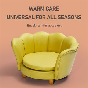 Houten Frame Hondenbank Lederen Huisdier Slaapbank En Stoel - Product Image 3