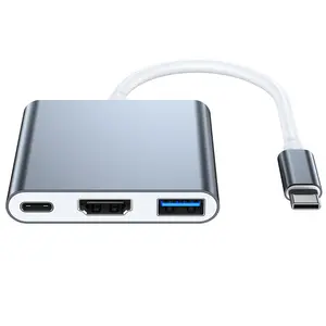 适用于Macbook Pro Air OTG USB3.0适配器快速USB集线器的组合3端口3.0 USB C型集线器分离器