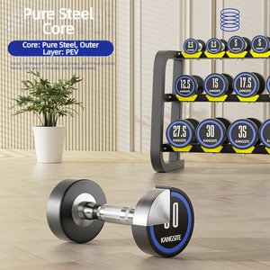 Ensemble d'haltères en caoutchouc de haute qualité, sans odeur, à poids fixe, haltères ronds pour la <span class=keywords><strong>musculation</strong></span> à domicile - Product Image 4