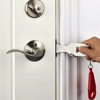 MEINOE Portable Door Lock for Travel - Stainless Steel Security Lock for Hotel Apartment Dorm Room CE FCC