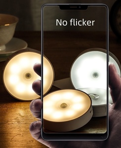Luz con Sensor de Movimiento Humano, Recargable por USB, 800 mAh, Tamaño Mediano, LED Regulable, para Dormitorio, Escuela, Pared/Gabinete - Product Image 6