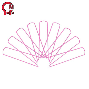 HLM <span class=keywords><strong>Agrafes</strong></span> de jardin roses à pointes acérées, à double extrémité, s'enfoncent facilement dans la terre <span class=keywords><strong>sans</strong></span> pré-creuser pour une installation rapide - Product Image 4