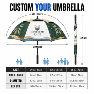 Paraguas de Golf de Una Sola Capa, Popular <span class=keywords><strong>en</strong></span> Australia, Resistente al <span class=keywords><strong>Viento</strong></span> de 45 mph, con Logotipo Digital Impreso <span class=keywords><strong>en</strong></span> Fibra de Vidrio, 210T Pongee, Caja de Regalo - Product Image 3