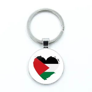 Free shipping support Palestine Against the war gift accessories key ring pendant and charms