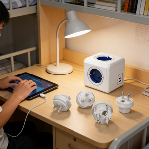 Multiprise Cube UE 3 prises 2 USB-C PD à charge rapide, gain <span class=keywords><strong>de</strong></span> place pour <span class=keywords><strong>cuisine</strong></span>, chambre, hôtel - Product Image 1