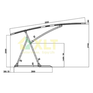 Abri de voiture en acier XLT peu encombrant pour maison résidentielle - Product Image 2