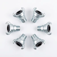 Raccord rapide pour tuyau d'air en acier au carbone zingué, fileté NPT BSP, style américain, pour usage marin