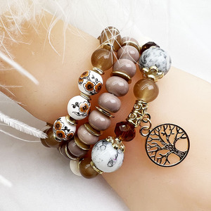 Bijoux <span class=keywords><strong>bohème</strong></span> <span class=keywords><strong>vie</strong></span> d'arbre Bracelet perlé ethnique multicouche verre arbre <span class=keywords><strong>de</strong></span> <span class=keywords><strong>vie</strong></span> Bracelet à breloques pour femmes - Product Image 4