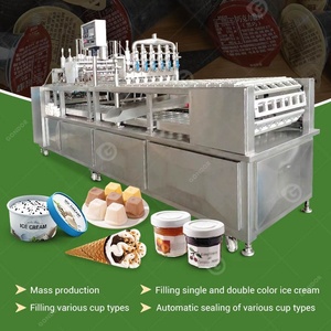 Máquina Llenadora y Selladora Rotativa para Vasos/Botellas/Latas/Bandejas Grandes de Gelato, Yogur y Leche - Product Image 3