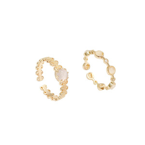 Ins tide-Anillo de perlas de alta sensibilidad para mujer, conjunto femenino de perlas con personalidad, estilo retro - Product Image 5