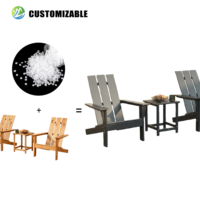 Table basse Adirondack moderne en HDPE, légère, durable, pliable, imperméable, empilable, garantie 5 ans, pour extérieur, jardin, piscine
