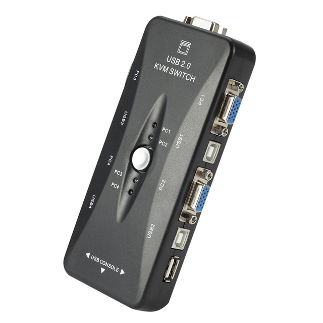 Factory Price 4 Port USB KVM Switch with 1920x1080 Resolution in Stock