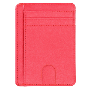 Vibrant Eco-friendly PU Leather Card Holder Wallet with Multiple Slots for Promotional & Business Gifts 11.4x8.1CM Made in China