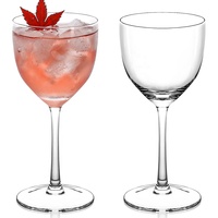 Verres à cocktail coupe à pied modernes en cristal soufflé à la main sans plomb, 180 ml, écologiques