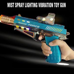 KK新しいバッテリー式電気おもちゃ銃用子供用プラスチックライト振動サウンドスプレーシューター楽しい射撃おもちゃ - Product Image 2