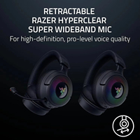 Casque de jeu sans fil Razer Kraken V4 2,4 GHz avec microphone USB large bande - Réglage rapide du volume PC Mac PS5