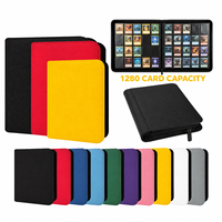 Classeur personnalisé en cuir PU avec fermeture éclair, 4/9/12/16/20 pochettes, grande capacité, album de rangement pour cartes à collectionner