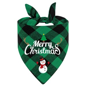 Paquete de 2 Pañuelos Triangulares Navideños para Perro, con Estampado de Papá Noel y Muñeco de Nieve, Accesorios Festivos para Mascotas - Product Image 4