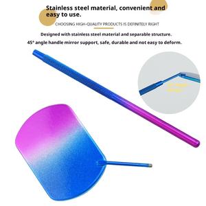 Espejo Cuadrado Multiusos de Acero Inoxidable, Espejo Portátil de Mano para Pestañas y Maquillaje para Profesionales de Belleza, Venta Internacional - Product Image 2